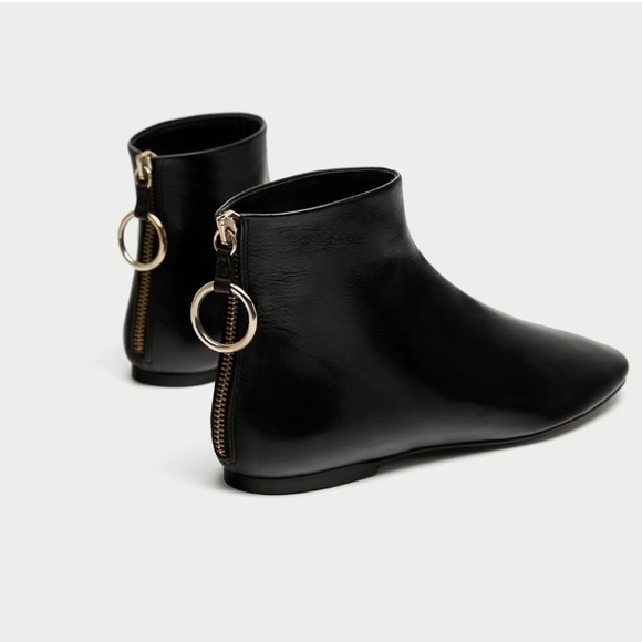 Zara Shoes - ZARA Flat ankle boots with zip